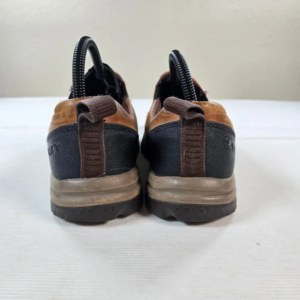 Ariat 4LR Brown Leather Moc‎ Toe Slip On Shoe Men's Size 7.5